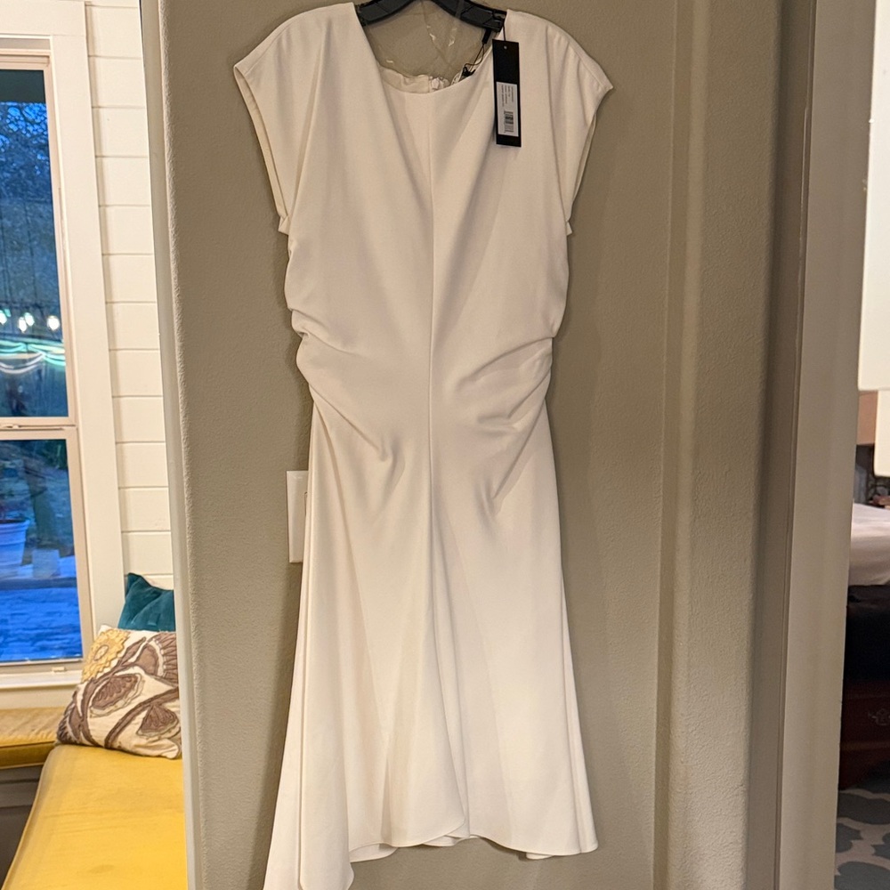 Halston Heritage White Midi Dress
